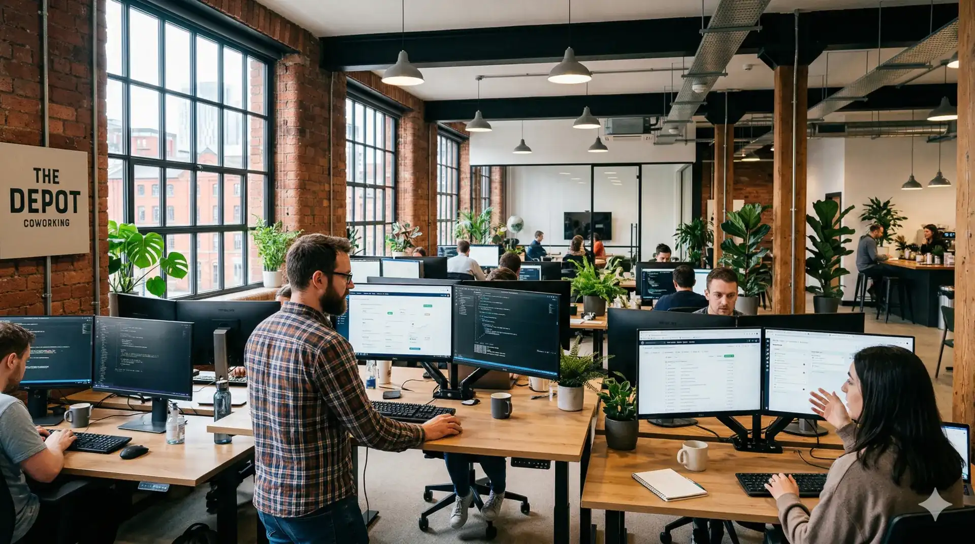 Modern Manchester coworking space representing the city's thriving digital business scene