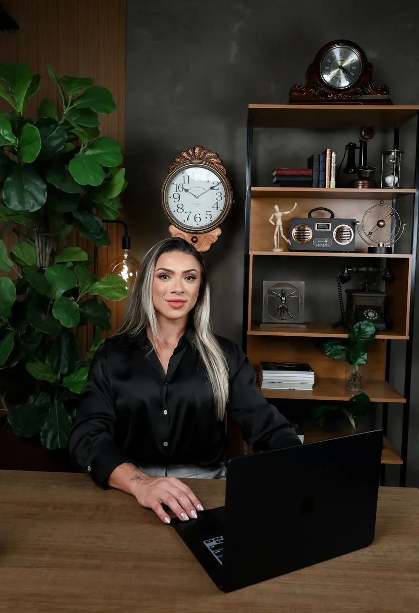 A professional working on a laptop at a desk