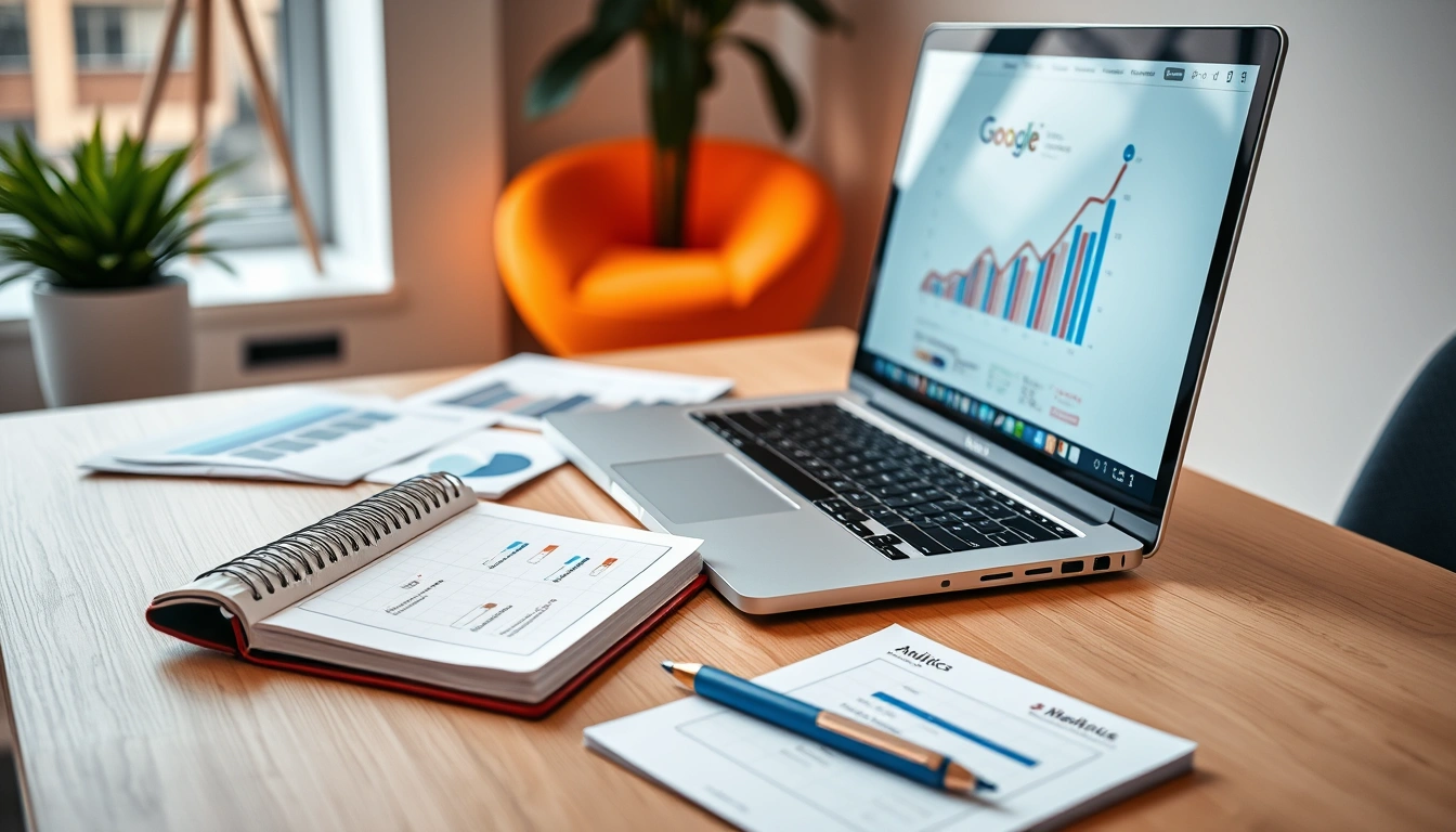 Healthcare SEO strategy session with ranking charts showing upward trend