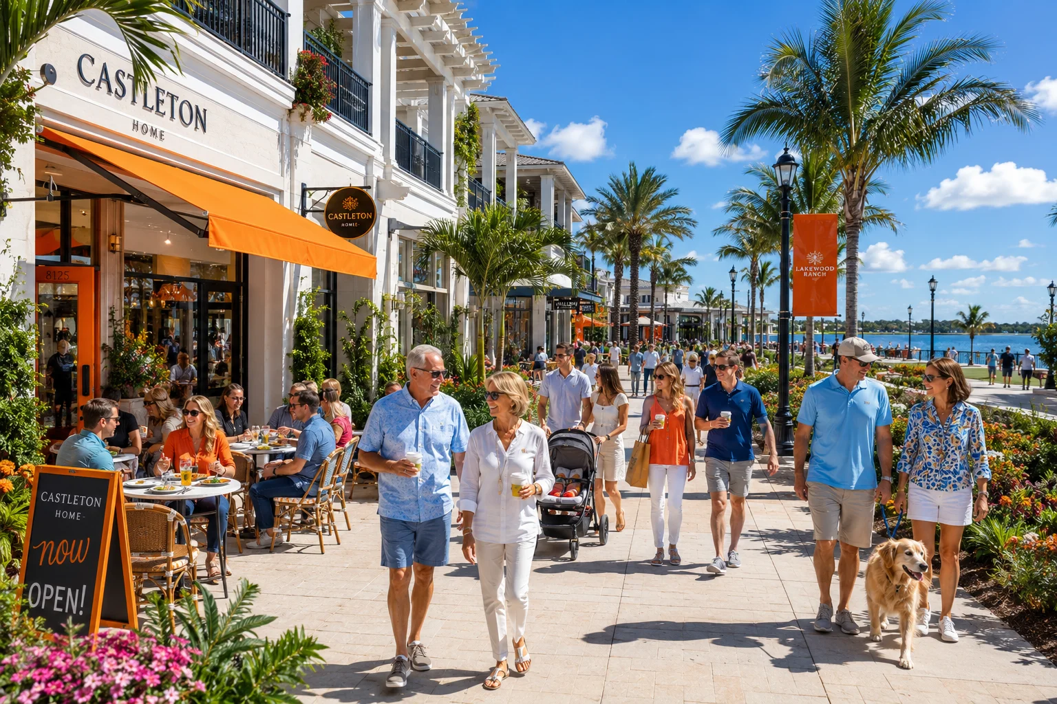 Lakewood Ranch FL affluent master-planned community — pristine streets, upscale retail, and high-income residents who search for everything locally