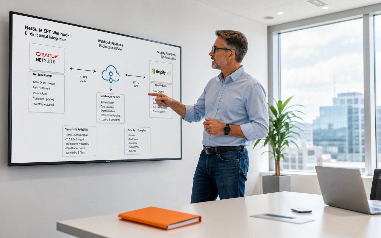 NetSuite SuiteCommerce to Shopify Plus ERP modernization and live SuiteTalk sync