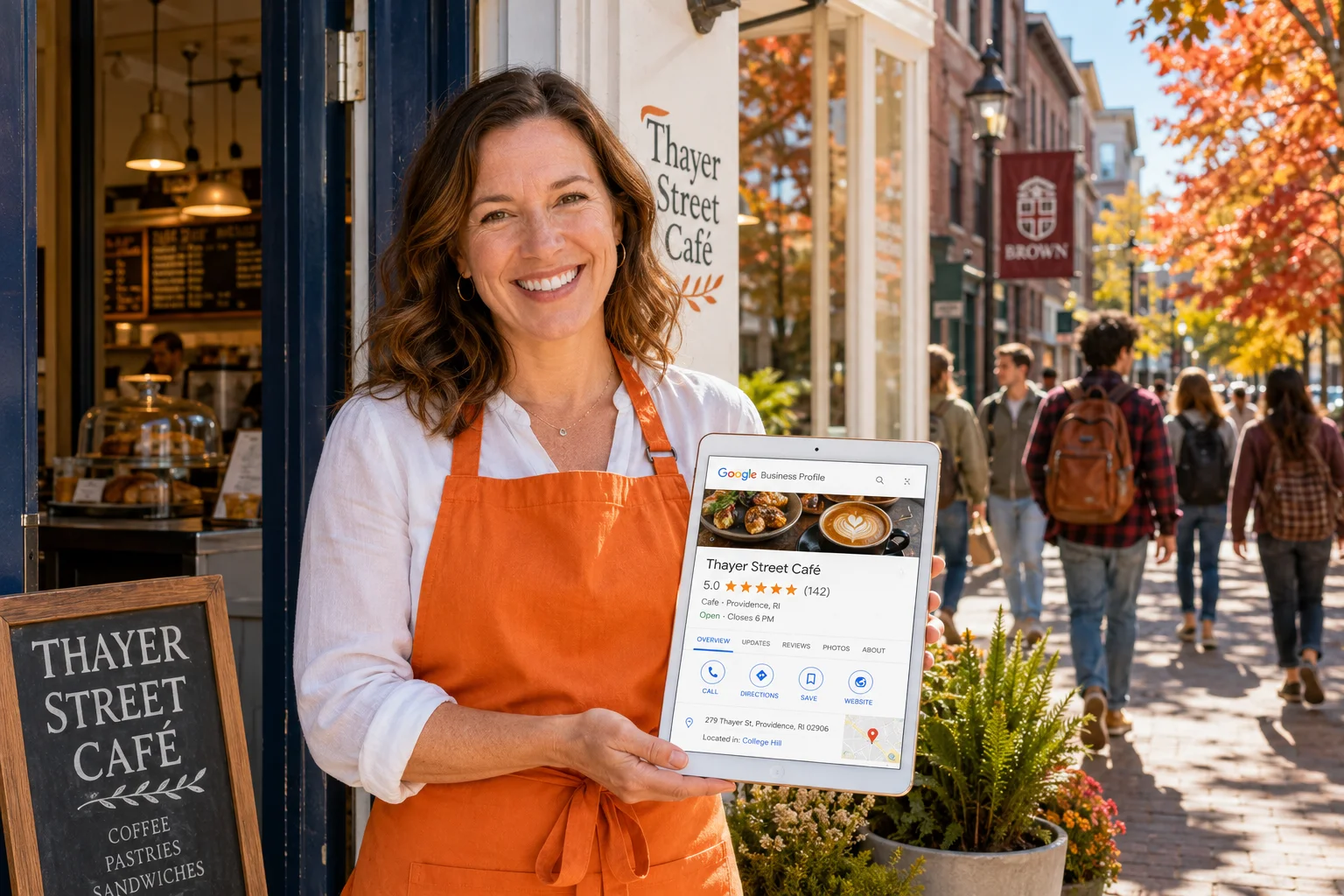 Providence RI university district and small businesses — Brown University, RISD, and Johnson & Wales create a uniquely dense local search market